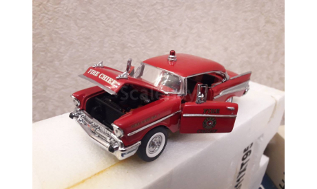 1957 Chevrolet Bel Air Sport Coupe- Fire Chief, масштабная модель, Franklin Mint, scale43