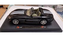 Dodge viper rt 10, масштабная модель, BBurago, scale24