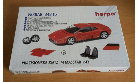 Сборная модель Ferrari 348 tb 1:43 Herpa, сборная модель автомобиля, scale43