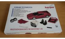 Сборная модель Ferrari Testarossa 1:43 Herpa, сборная модель автомобиля, scale43