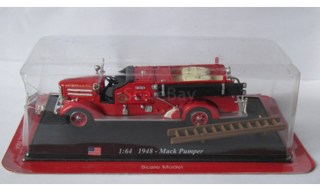 Mack Pumper 1948 1:64  DEL PRADO Пожарная машина, масштабная модель