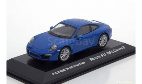 1:43 — Porsche 911 (991) Carrera S Coupe bluemetallic special edition of Porsche, масштабная модель, Welly, scale43