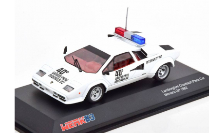 1:43 — Lamborghini Countach F1 Safety Car GP Monaco 1982, масштабная модель, WERK83, scale43