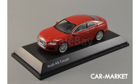 1:43 — Audi A5 Coupe 2016 Tango Red, масштабная модель, Spark, scale43