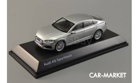 1:43 — Audi A5 Sportback 2017 Florett Silver, масштабная модель, Spark, scale43