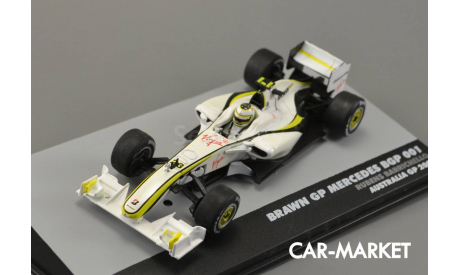 1:43 — Brawn BGP 001 #23 2nd Australia GP formula 1 2009 Rubens Barrichello, масштабная модель, Altaya, scale43