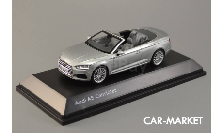 1:43 — Audi A5 Convertible 2017 Florett Silver, масштабная модель, Spark, scale43