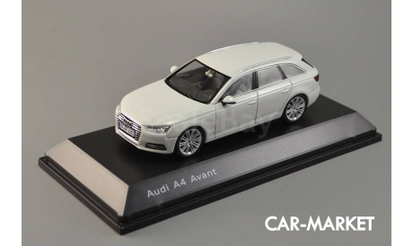 1:43 — Audi A4 Avant (2015) Glacier White, масштабная модель, Spark, scale43