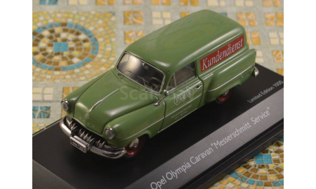 Opel Olympia Caravan с прицеп и Messerschmitt KR (Schuco), масштабная модель, 1:43, 1/43