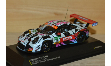 !!! АУКЦИОН С РУБЛЯ !!! — 1:43 — Porsche 911 (991) GT3 R #69 ADAC GT Masters Hockenheim 2018 Danke Fans, масштабная модель, IXO Road (серии MOC, CLC), scale43