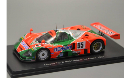 Mazda 787B #55 Winner 24h LeMans 1991 Weidler, Herbert, Gachot, масштабная модель, Spark, scale43