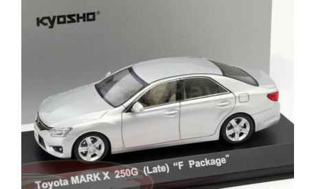 Toyota Mark X 250G (Late) F-Package silver, масштабная модель, Kyosho, scale43