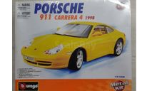 Сборная модель Porsche 911 Carrera 1:18, сборная модель автомобиля, BBurago, scale18