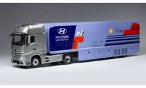 Mercedes-Benz Actros MP4 трейлер команды Hyundai, масштабная модель, IXO грузовики (серии TRU), scale43