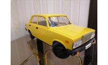 ▶▶▶ Авто модель машинка масштаб 1:10 СССР Жигули ВАЗ 2107 большая желтая, Сызрань 1990 год. (М2м), масштабная модель, scale10