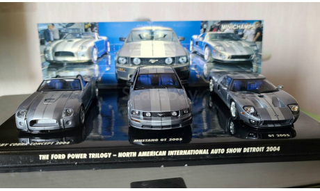 Ford Mustang, GT, Shelby Cobra THE FORD POWER TRILOGY, масштабная модель, Minichamps, 1:43, 1/43
