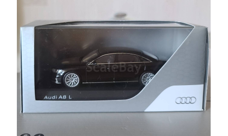 Audi A8 L 2018 Black, масштабная модель, I-Scale, 1:43, 1/43
