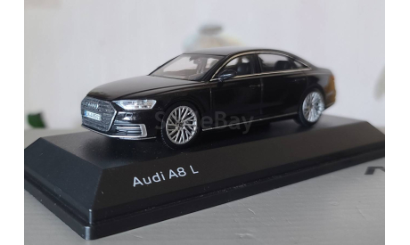 Audi A8 L 2018 Black, масштабная модель, I-Scale, 1:43, 1/43