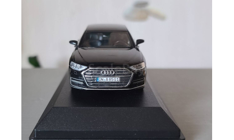 Audi A8 L 2018 Black, масштабная модель, I-Scale, 1:43, 1/43