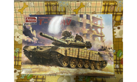 Amusing Hobby T-72AV, сборные модели бронетехники, танков, бтт, scale35