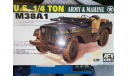 M38A1 1/4 Utility Truck, сборная модель автомобиля, Jeep, AFV Club, 1:35, 1/35