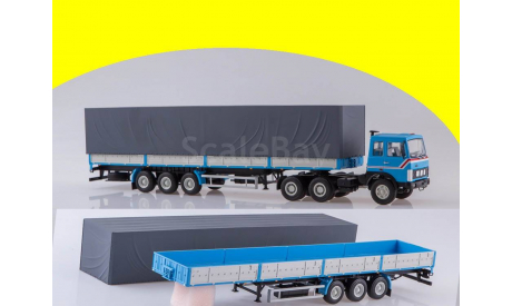 МАЗ-6422 с полуприцепом МАЗ-9758 Аист, масштабная модель, 1:43, 1/43, Автоистория (АИСТ)