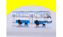ЛиАЗ-677М Сова бело-голубой, масштабная модель, 1:43, 1/43, Советский Автобус