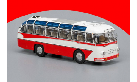 ЛАЗ-697Е Турист (бело-красный) Classicbus 04009А Акция, масштабная модель, 1:43, 1/43