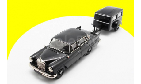 1963 Mercedes Benz 190 C W 110 + Heckflosse Westfalia Bestattungsanhanger Typ 250 G, масштабная модель, scale43, Tin Wizard, Mercedes-Benz