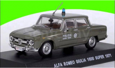 Alfa Romeo Giulia 1600 Super Polizia 1966-1971  (П), масштабная модель, 1:43, 1/43, IXO