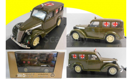 FIAT 1100 Furgone Military танк, масштабная модель, Brumm, scale43