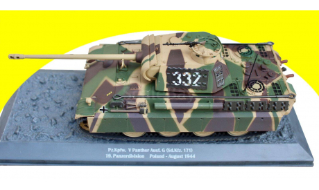 PZ.KPFW. V PANTHER AUSF G POLAND 1944 1:43 танк, масштабные модели бронетехники, IXO, scale43
