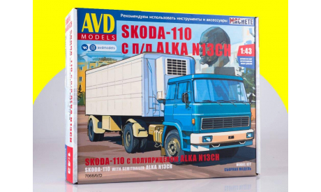 Сборная модель Skoda-110 с полуприцепом ALKA N13CH, 7068AVD, сборная модель автомобиля, scale43, AVD Models, Škoda