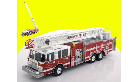 Smeal Spartan Gladiator 105 RM Ladder Charlotte Fire Department (пожарная лестница) 2014, масштабная модель, IXO грузовики (серии TRU), scale43