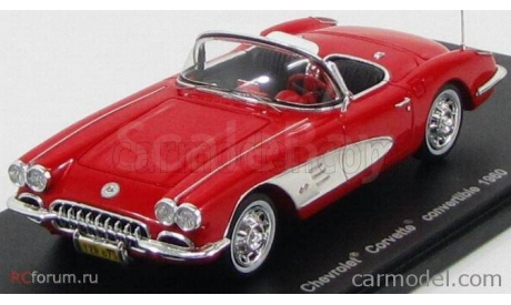 CHEVROLET CORVETTE CONVERTIBLE 1960 RED IVORY, масштабная модель, Spark, 1:43, 1/43