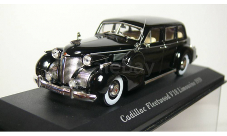 Cadillac Fleetwood V18 Limousine 1939, масштабная модель, Altaya, Museum Series (музейная серия), scale43