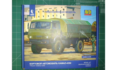 Бортовой автомобиль Камаз-4350, сборная модель автомобиля, AVD Models, scale43