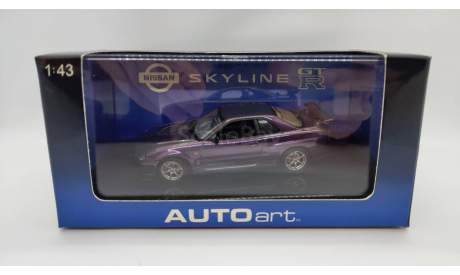 Nissan Skyline 1999 BNR34 GT-R V-spec [AUTOart] 1/43, масштабная модель, scale43