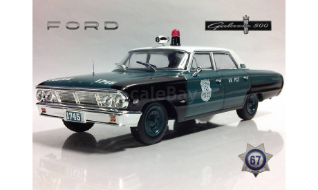 FORD Galaxie 500 New York Police (1964), Полицейские Машины Мира 67, бело-зеленый, журнальная серия Полицейские машины мира (DeAgostini), Полицейские машины мира, Deagostini, scale43