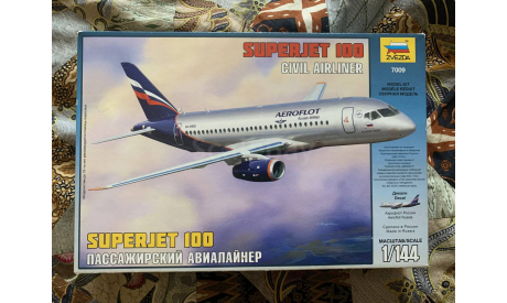 Сборная модель Региональный пассажирский авиалайнер Superjet 100, сборные модели авиации, 1:43, 1/43, Звезда, Сухой