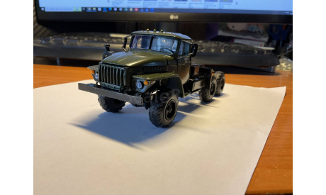 УРАЛ 44202 тягач, хаки, масштабная модель, 1:43, 1/43, Элекон