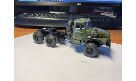УРАЛ 44202 тягач, хаки, масштабная модель, 1:43, 1/43, Элекон