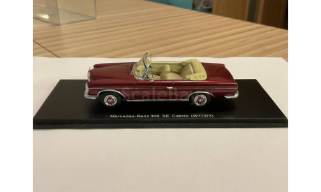 MERCEDES-BENZ 300 SE Cabrio W112/3, red, масштабная модель, Spark, scale43