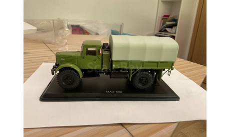 МАЗ-502 4х4 бортовой с тентом, покрышки Я-90 (зелёный), масштабная модель, Start Scale Models (SSM), scale43