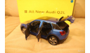 Audi Q2L 2019 model blue, масштабная модель, scale18