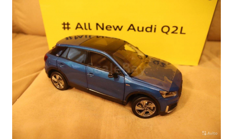 Audi Q2L 2019 model blue, масштабная модель, scale18