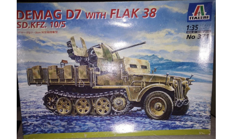 сборная модель Demag D7 with Flak 38, сборные модели бронетехники, танков, бтт, Italeri, scale35