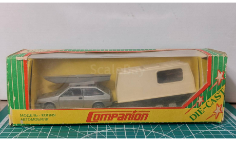 ВАЗ 2108 с прицепом Дача, масштабная модель, Компаньон, scale43