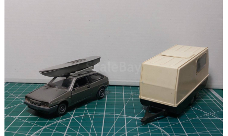 ВАЗ 2108 с прицепом Дача, масштабная модель, Компаньон, scale43