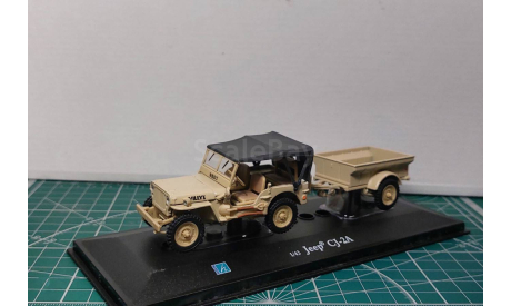 Jeep Cj - 2A с прицепом, масштабная модель, Bauer/Cararama/Hongwell, scale43